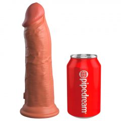   King Cock Elite 8 - prísavkový dildo (20 cm) - tmavý naturálny