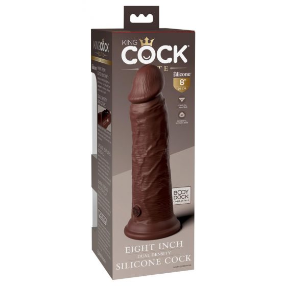 King Cock Elite 8 - realistické dildo (20 cm) - hnedé