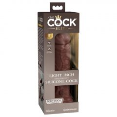 King Cock Elite 8 - realistické dildo (20 cm) - hnedé