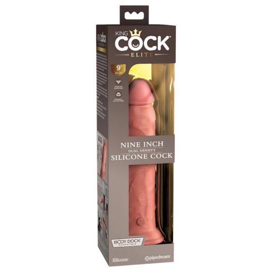 King Cock Elite 9 - realistické dildo (23 cm) - prírodné