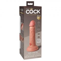   King Cock Elite 6 - pripínací, realistický vibrátor (15 cm) - prírodný