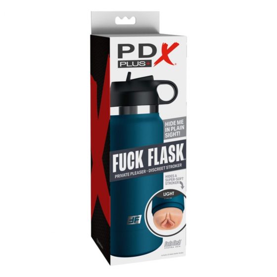 Fuck Flask Private Pleaser - umelá kundička v kanvici (modrá-prírodná)