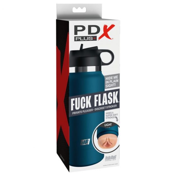 Fuck Flask Private Pleaser - umelá kundička v kanvici (modrá-prírodná)