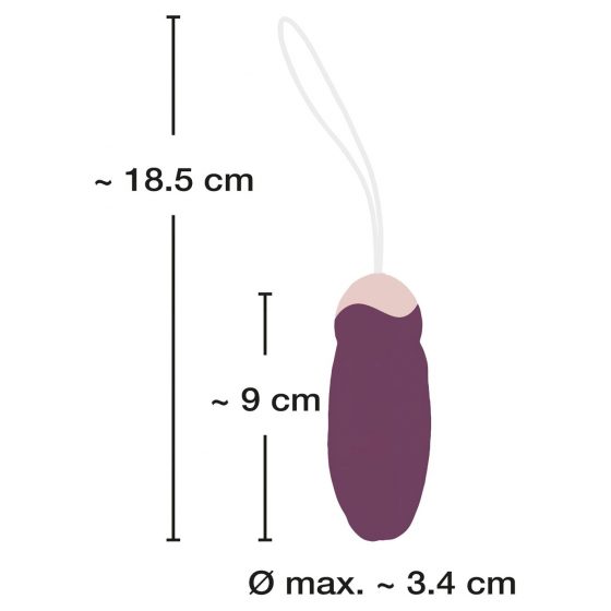 Javida - nabíjacie, rotačné, korálkové vibračné vajíčko (fialové)