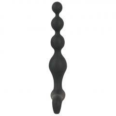   Black Velvets Rechargeable Anal Beads - nabíjacie vibračné análne korálky (čierne)