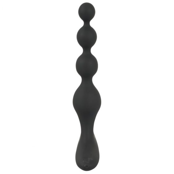 Black Velvets Rechargeable Anal Beads - nabíjacie vibračné análne korálky (čierne)