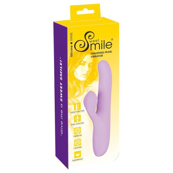 SMILE Thrusting - nabíjací vibrátor rotačný s ramenom na klitoris (fialový)