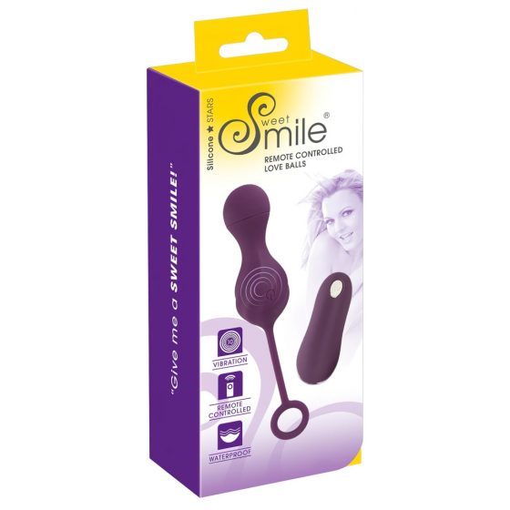 SMILE RC Love Balls - nabíjacie vibračné vajíčko (fialové)