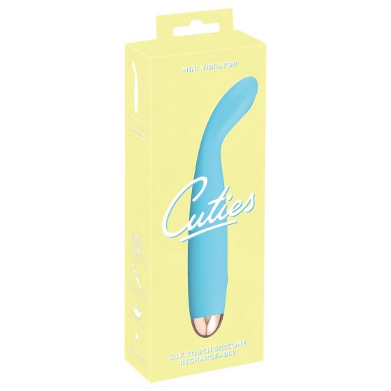 Cuties Mini Vibrator Blue 2.G - nabíjací, vodotesný vibrátor na bod G (tyrkysový)