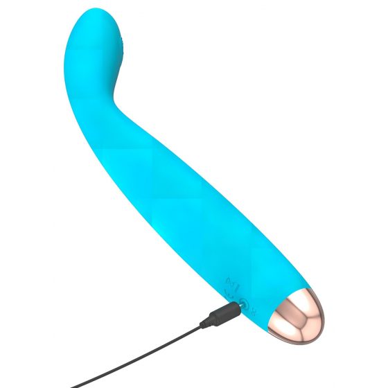 Cuties Mini Vibrator Blue 2.G - nabíjací, vodotesný vibrátor na bod G (tyrkysový)