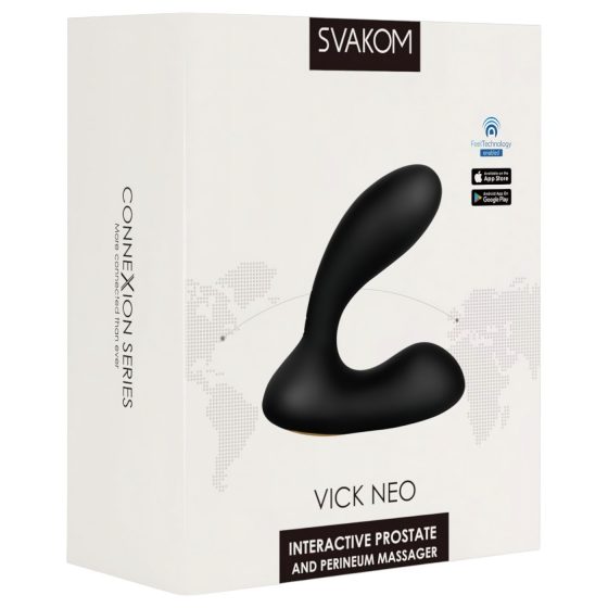 Svakom Vick Neo - nabíjateľný VR análny vibrátor (čierny)