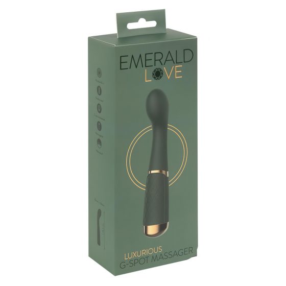 Emerald Love Luxurious G Spot Vibe - nabíjací, vodotesný vibrátor na bod G (zelený)