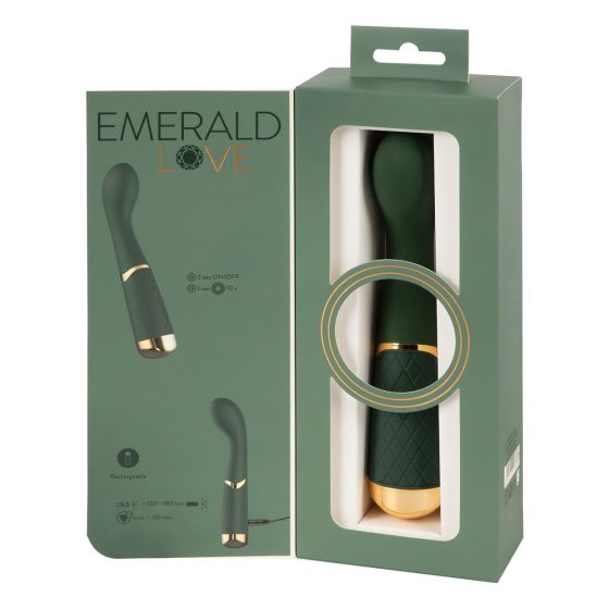 Emerald Love Luxurious G Spot Vibe - nabíjací, vodotesný vibrátor na bod G (zelený)