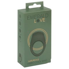   Emerald Love - dobíjací, vodotesný vibračný krúžok na penis (zelený)
