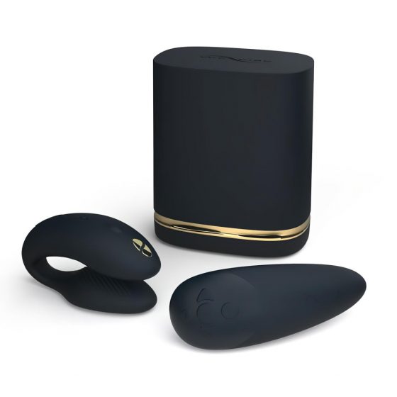 Womanizer Golden Moments 2 - Airwave Clitoral Vibrator Set (čierny)