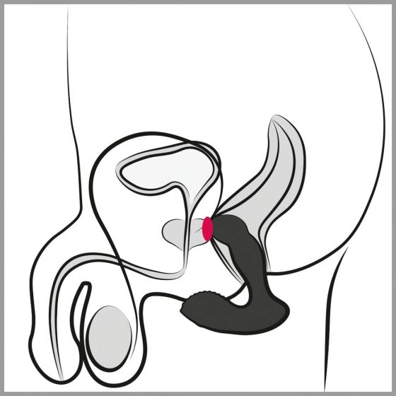 Rebel - nabíjateľný diaľkový ovládaný prostatický vibrátor (čierny)