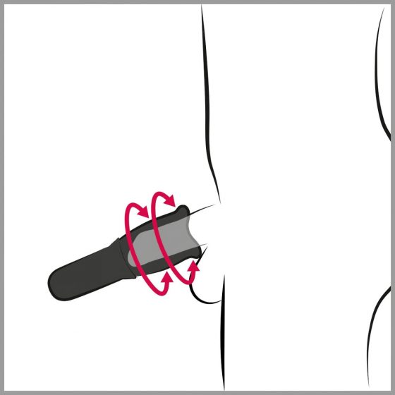 STROKER Rotating - rotujúci masturbátor na umelé pery napájaný batériami (čierny)