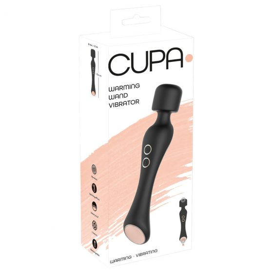 You2Toys CUPA Wand - dobíjací masážny vibrátor 2v1 (čierny)