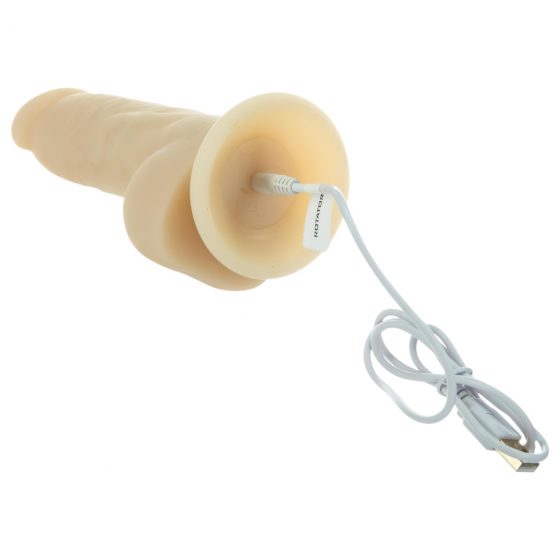 Naked Addiction Rotating 7 - bezdrôtový rotujúci vibrátor (18 cm) - prírodný