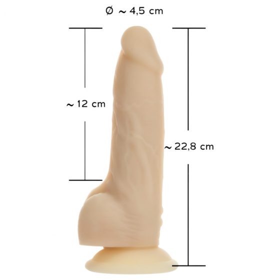 Naked Addiction Rotating 7 - bezdrôtový rotujúci vibrátor (18 cm) - prírodný