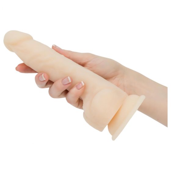 Naked Addiction Thrusting 9 - bezdrôtový, rádiom riadený, vibračný vibrátor - prírodný (23 cm)