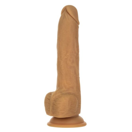 Naked Addiction Thrusting 9 - bezdrôtový, rádiom riadený, vibračný vibrátor - tmavý (23 cm)