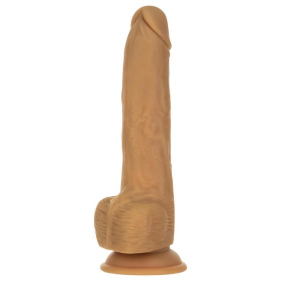 Naked Addiction Thrusting 9 - bezdrôtový, rádiom riadený, vibračný vibrátor - tmavý (23 cm)