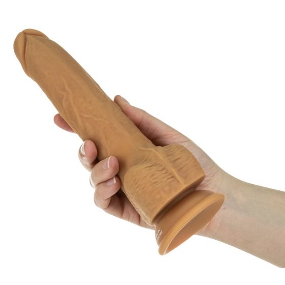 Naked Addiction Thrusting 9 - bezdrôtový, rádiom riadený, vibračný vibrátor - tmavý (23 cm)