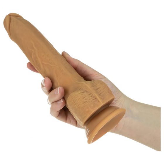 Naked Addiction Thrusting 9 - bezdrôtový, rádiom riadený, vibračný vibrátor - tmavý (23 cm)