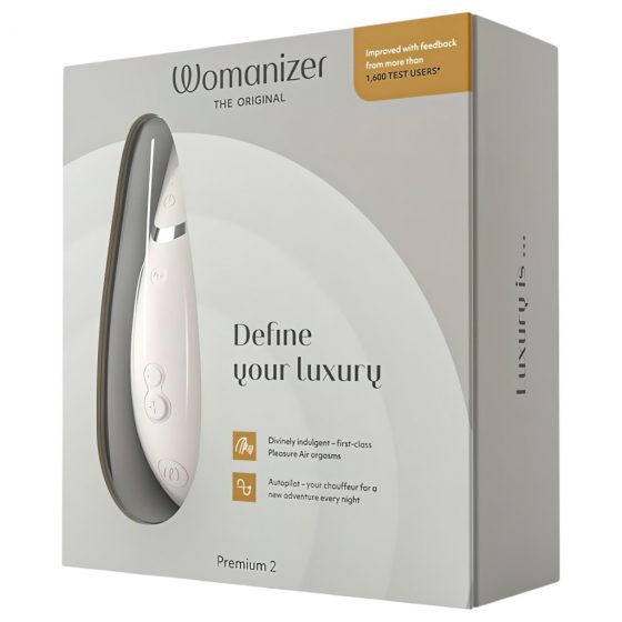 Womanizer Premium 2 - nabíjací, vodotesný stimulátor klitorisu (biely)