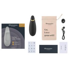   Womanizer Premium 2 - nabíjací, vodotesný stimulátor klitorisu (čierny)