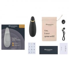   Womanizer Premium 2 - nabíjací, vodotesný stimulátor klitorisu (čierny)