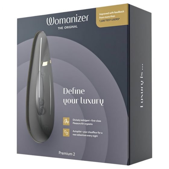 Womanizer Premium 2 - nabíjací, vodotesný stimulátor klitorisu (čierny)