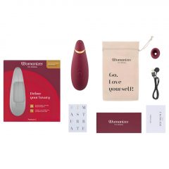   Womanizer Premium 2 - nabíjací, vodotesný stimulátor klitorisu (červený)