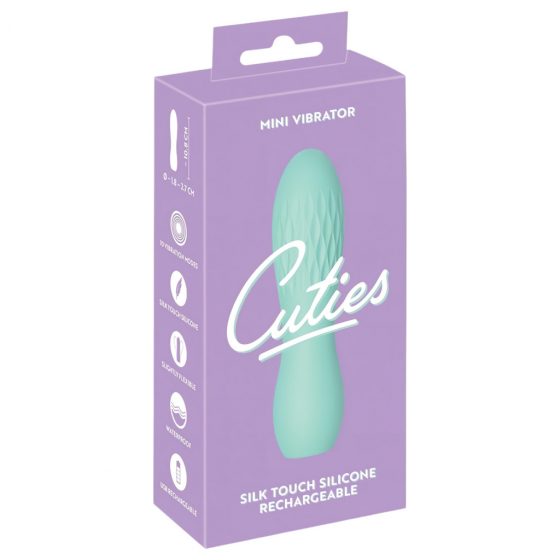 Cuties Mini 3 - Nabíjací, vodotesný, geometrický vibrátor (zelený)