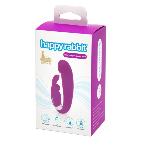 Happyrabbit Mini G - dobíjací vibrátor na bod G s kmitaním (fialový)