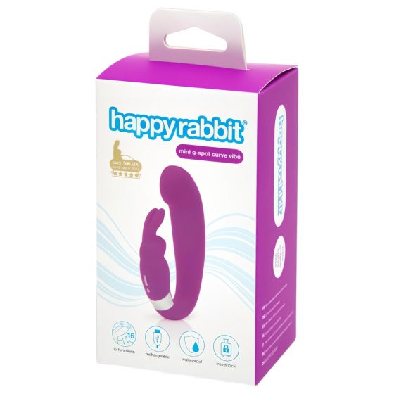 Happyrabbit Mini G - dobíjací vibrátor na bod G s kmitaním (fialový)