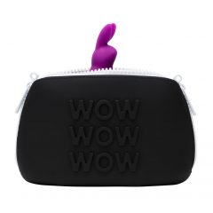   Happyrabbit Cock Kit - vibračný krúžok na penis s úložným vreckom (fialový)