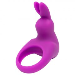   Happyrabbit Cock Kit - vibračný krúžok na penis s úložným vreckom (fialový)