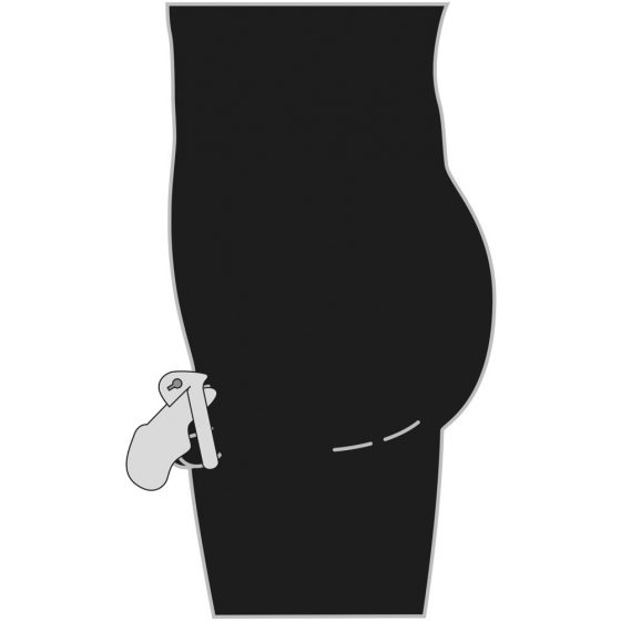 Fetiš - kovová klietka na penis (strieborná)