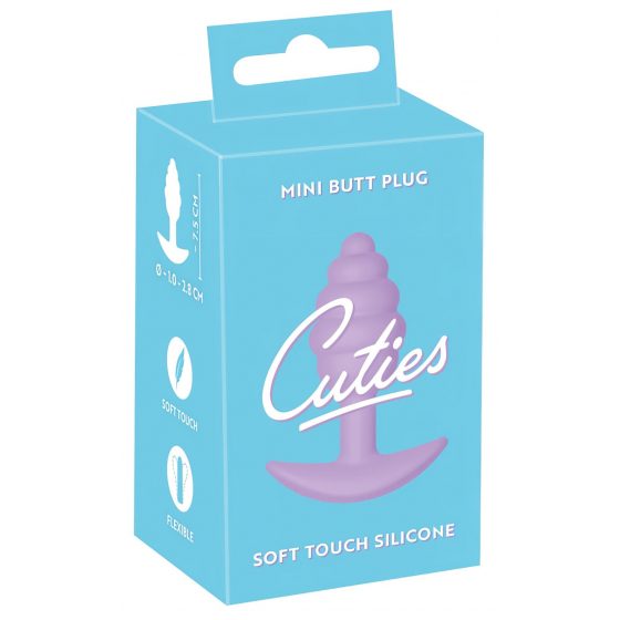 Cuties Mini Butt Plug - silikonové análne dildo - fialové (2,8cm)