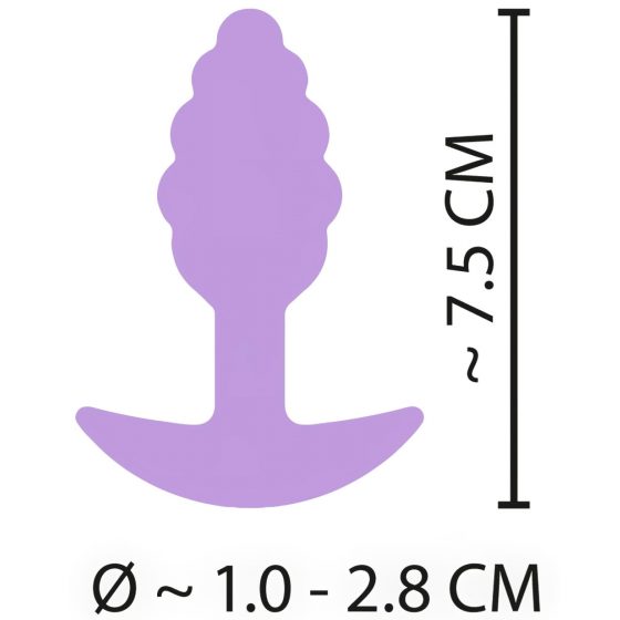 Cuties Mini Butt Plug - silikonové análne dildo - fialové (2,8cm)