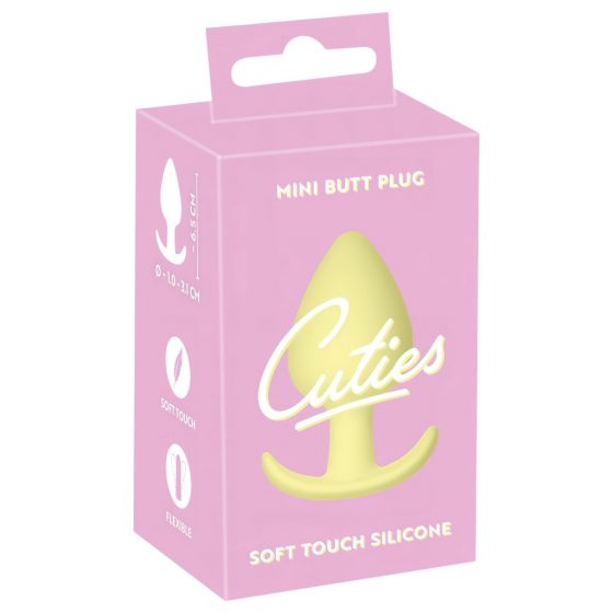 Cuties Mini Butt Plug - silikonové análne dildo - žlté (3,1cm)