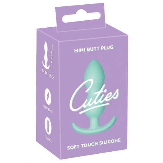 Cuties Mini Butt Plug - silikonové análne dildo - mäta (2,3cm)