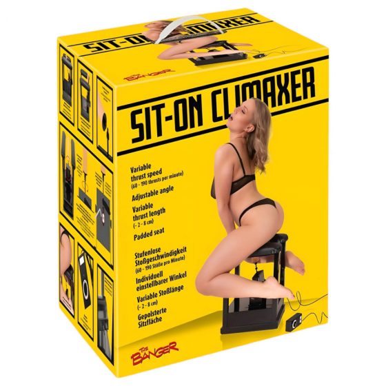 The Banger Sit-On-Climaxer - výkonný stroj na sex (čierny)