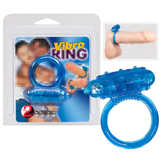 You2Toys Vibro ring - silikónový vibračný krúžok na penis - modrý