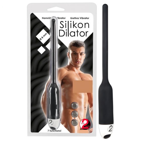 / You2Toys Silikon dilator - silikónový vibrátor močovej trubice (čierny)