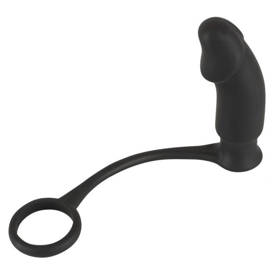 / You2Toys Black Velvets Ring&Plug - análny vibrátor s krúžkom na penis