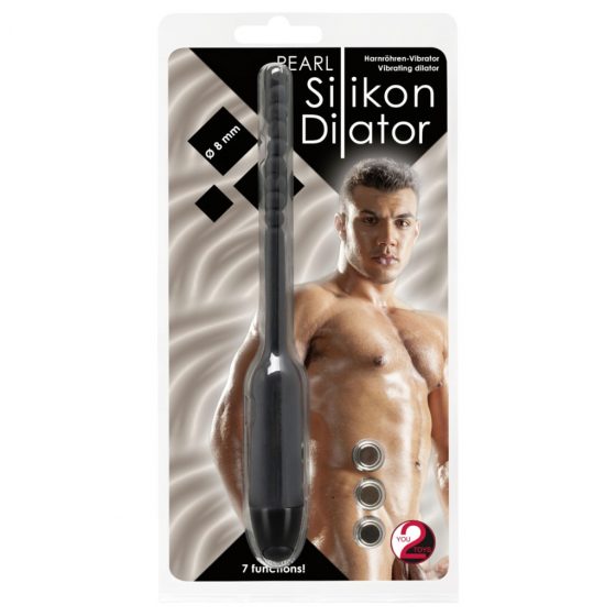 You2Toys Pearl Dilator Vibe - silikónový vibrátor močovej trubice (čierny)