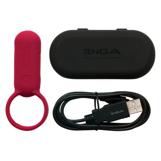 TENGA Smart Vibe - vibračný krúžok na penis (červený)